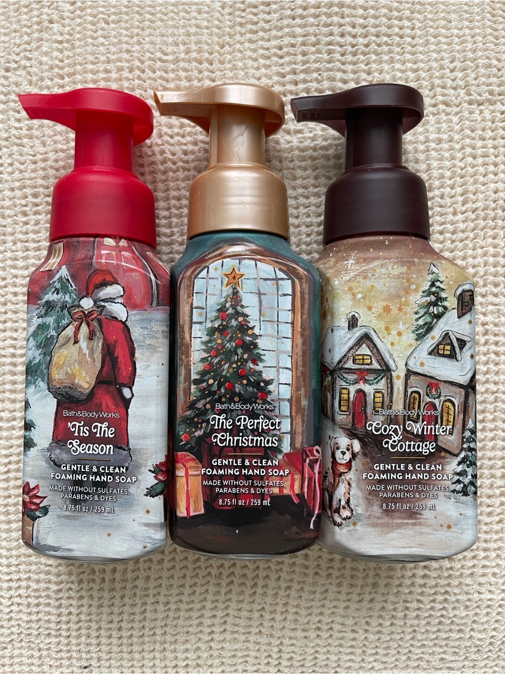 CLEAN EMPTY DISPENSERS Bottles from Bath & Body Works Foaming Hand Soap Trio